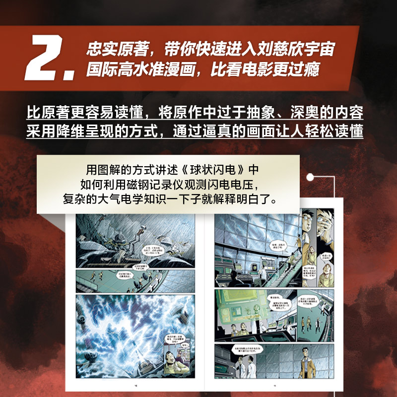 刘慈欣科幻漫画系列 7-14岁 刘慈欣著 球状闪电 上 下+天使时代 让你的想象力像宇宙一样广阔 三体作者 - 图2