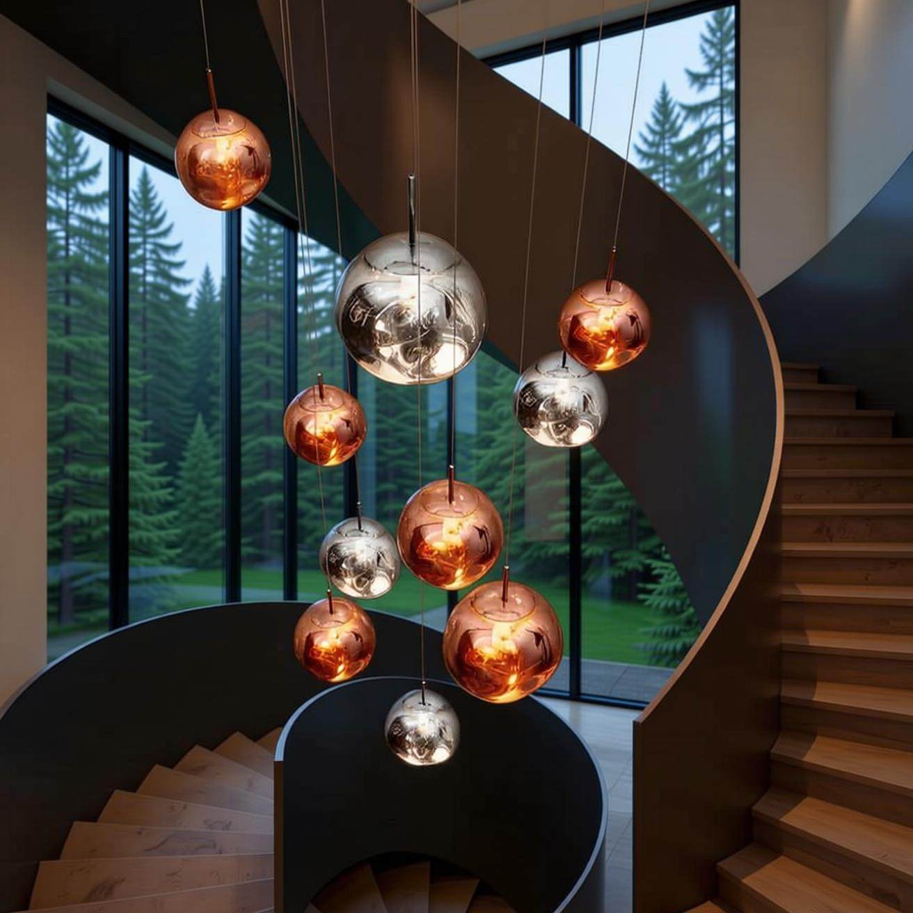 设计师熔岩餐厅吊灯时尚简约loft楼梯别墅复式公寓不规则灯,淘宝优惠券,粉丝福利购,淘宝优惠卷