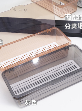 带盖粉扑海绵透明收纳盒