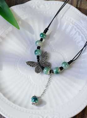 时尚百搭陶瓷串珠女大学生项链