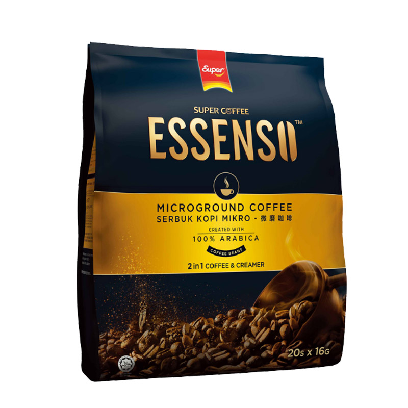 马来西亚 super咖啡Essenso艾昇斯2合1微磨咖啡速溶白咖啡320g/袋-图3