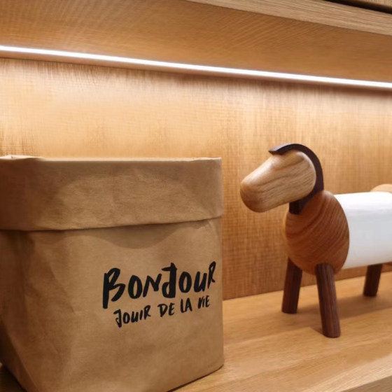 Washable storage bag kraft paper bag dry flower green plant pot ins packaging bag thick bread toast food oil-proof