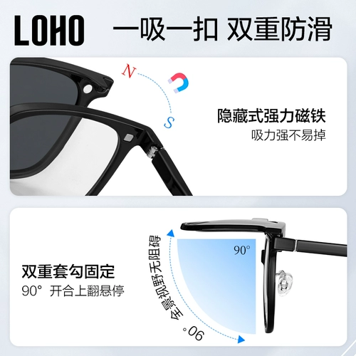 【Купить 1 Получить 3 бесплатных】 Loho Магнитные очки черная рама.