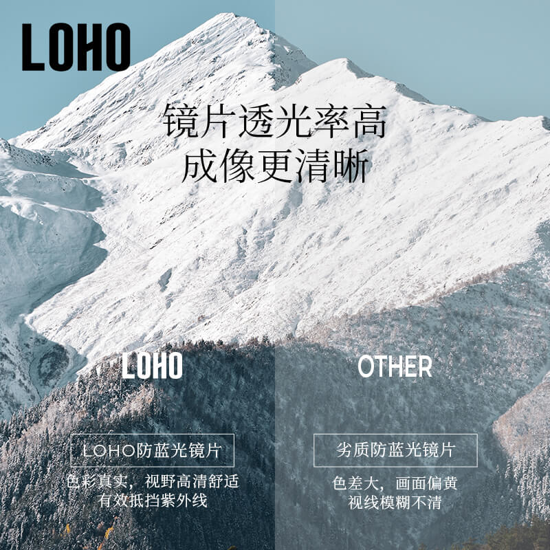 【LOHO】黑框防蓝光眼镜