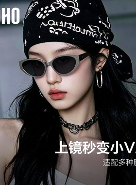 LOHO老钱风金属轻奢高级感墨镜女款太阳镜未来高级感墨镜女显脸小