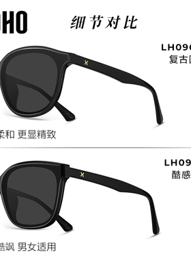 LOHO圆框镜面时尚女款板材墨镜