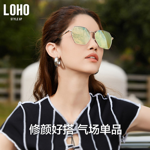 LOHO近视偏光墨镜小框女网红时尚高级防紫外线晒开车驾驶太阳眼镜 - 图2