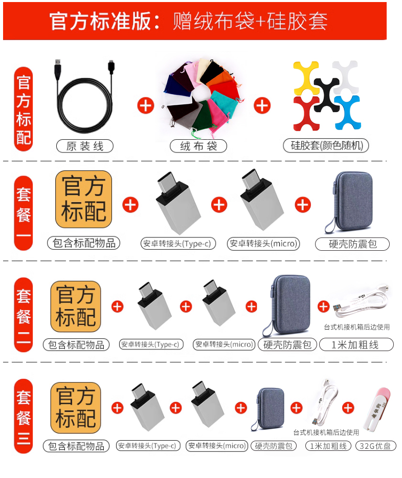 2T超大容量移动硬盘 QT金刚 稳定抗震 USB3.0高速促销5T非固态4T - 图0