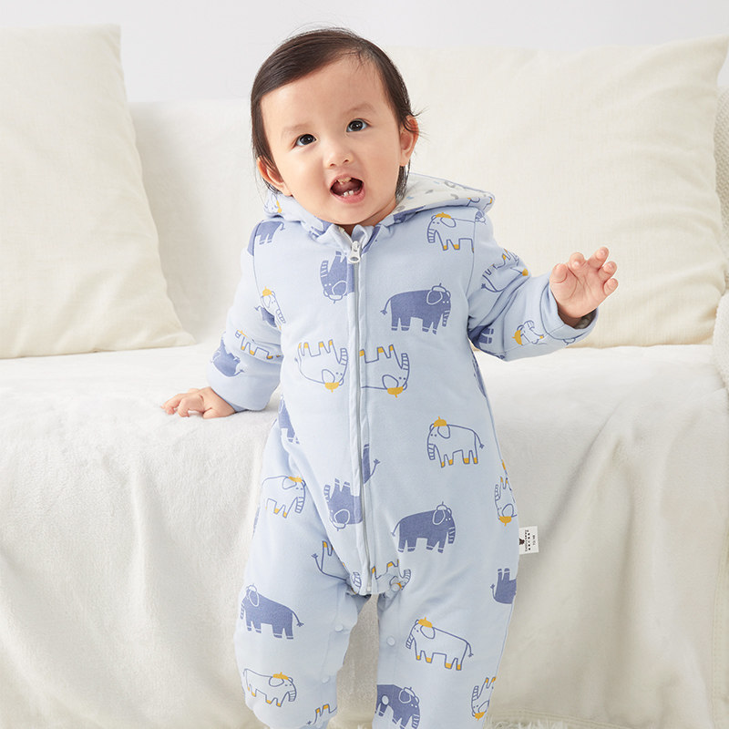 babylove婴儿连体衣服夹棉外出服 babylove连身衣/爬服/哈衣