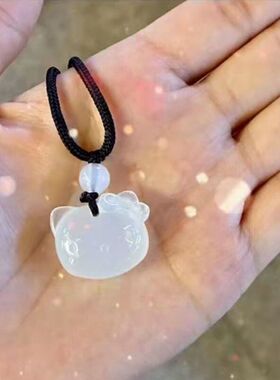 原创Hello kitty凯蒂猫可爱吊坠项链卡通ins学生女孩饰品