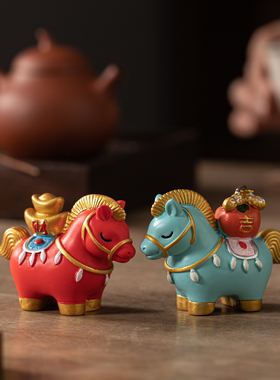 2026马年生肖马招财吉祥茶宠摆件
