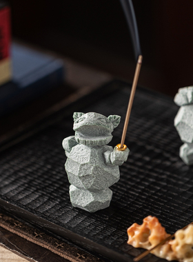 创意小石矶娘娘茶宠茶玩摆件香插