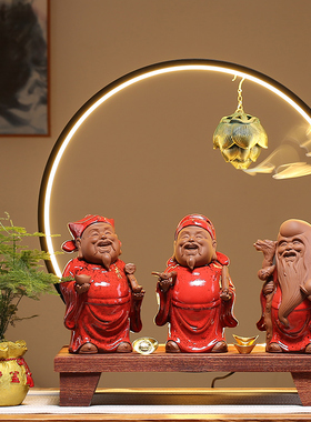 文武中式风财神爷福禄寿乔迁礼品