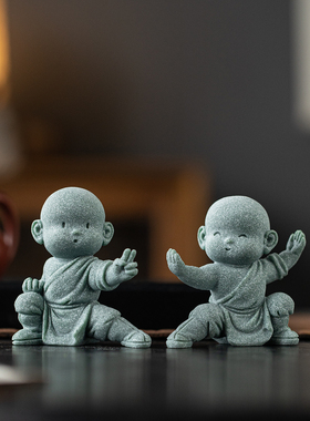 禅意少林八大金刚茶宠摆件装饰品