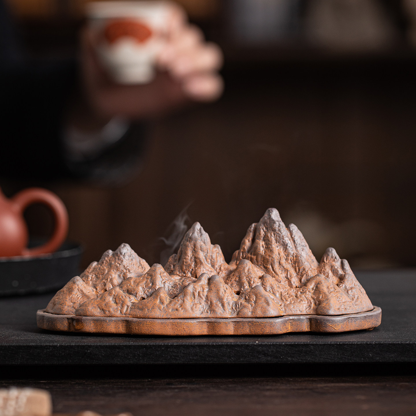 中式复古群山盘香炉粗陶摆件创意假山卧香炉葫芦线香插桌面装饰品,淘宝优惠券,粉丝福利购,淘宝优惠卷