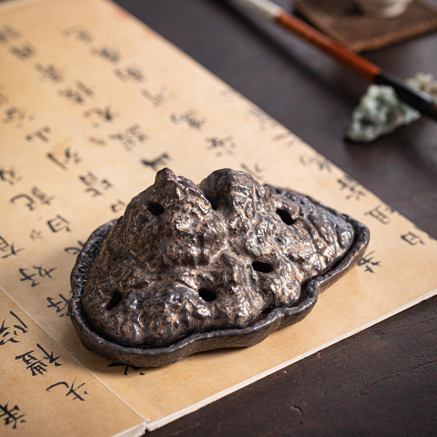 中式复古群山盘香炉粗陶摆件创意假山卧香炉葫芦线香插桌面装饰品,淘宝优惠券,粉丝福利购,淘宝优惠卷