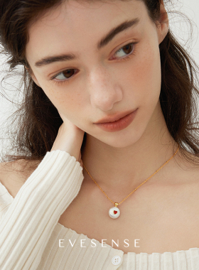 EVESENSE原创天然红玛瑙珍珠项链