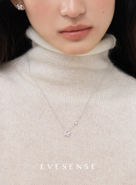 【新品9折】破碎镶钻蝴蝶项链原创小众设计高级感银色精致锁骨链