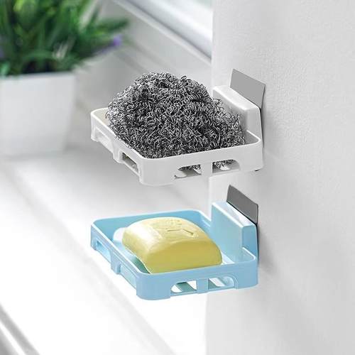 肥皂盒吸盘香皂盒沥水卫生间香皂架免打孔浴室厨房收纳置物架壁挂 - 图1