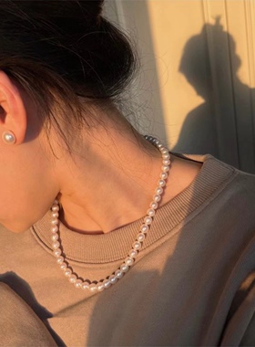 施华珍珠项链珍珠8mm女
