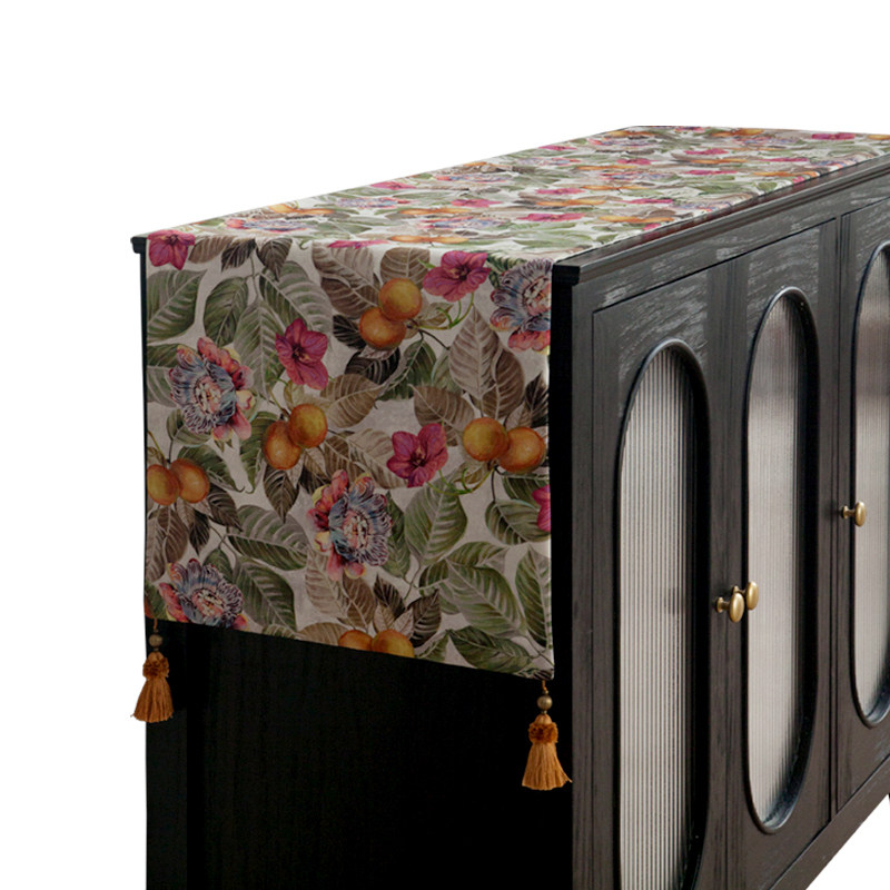 美式桌旗复古法式田园高级感电视柜桌布盖布边柜茶几长条床旗定制,淘宝优惠券,粉丝福利购,淘宝优惠卷