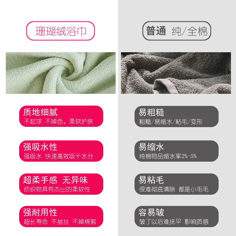 洁丽雅鑫源盛专卖店洁丽雅浴巾男女成人比纯棉全棉吸水不掉毛加大加厚柔软大毛巾裹巾3