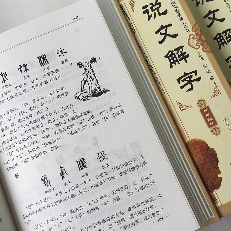 说文解字原版许慎著正版全版全今释图解540部首篆书字注解精装大字本说文解字注段玉裁注小学生版图解汉字古汉语儿童_虎窝淘