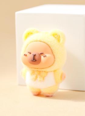 可爱植绒卡皮巴拉萌粒公仔桌面小摆件直播对对碰盲袋创意礼品