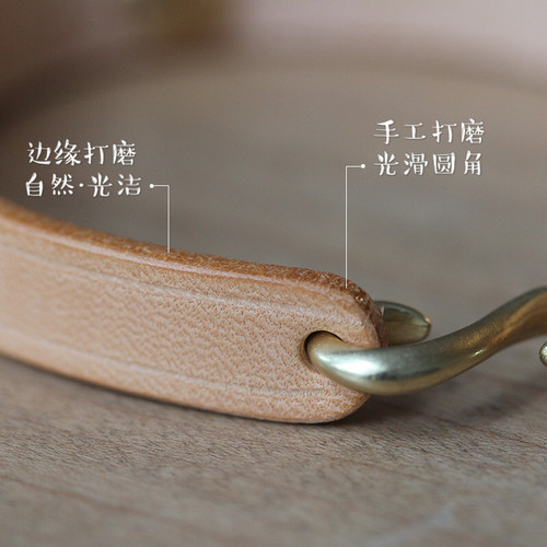 简约猫狗项圈S钩皮革 手作姓名牌脖圈定制尺寸手工制宠物挂牌皮圈 - 图1