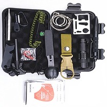 New upgraded SOS equipment adventure survival blanket tool set multi-accessory wilderness survival compass first aid box