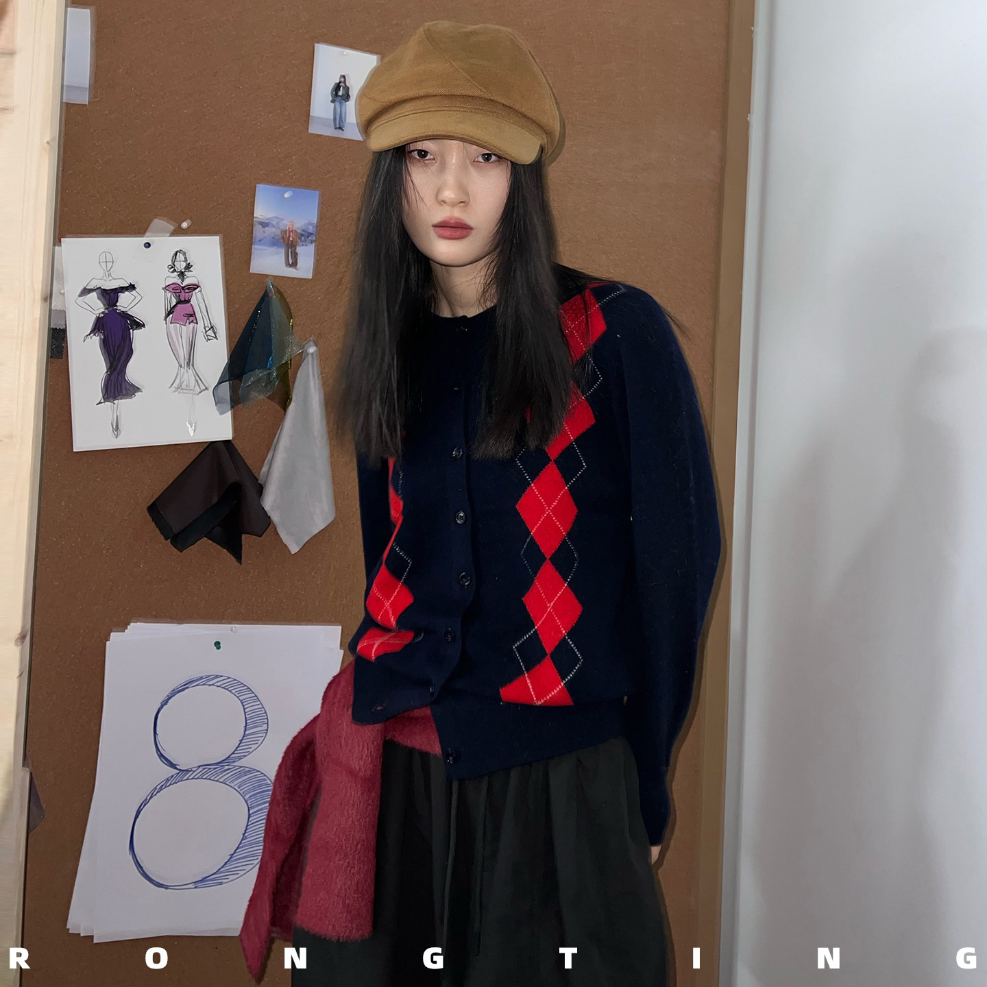 【所有女生的衣橱直播间】绒汀【菱形格】100%纯羊毛衫女打底毛衣,淘宝优惠券,粉丝福利购,淘宝优惠卷