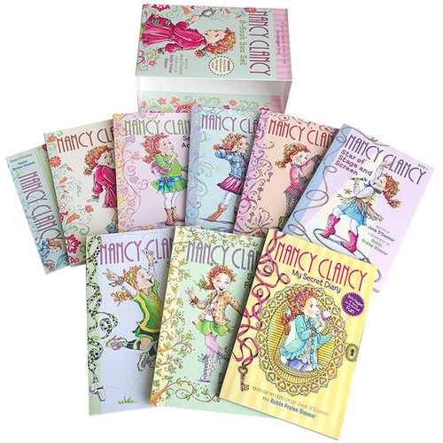 英文原版绘本 漂亮的南希8册故事集 Fancy Nancy 8-Book Box Set 小俏妞希希 Nancy Clancy 儿童英语初级章节桥梁书汪培珽第一阶段 - 图1