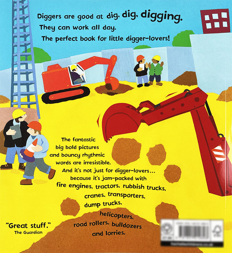英文原版 Awesome Engines Dig Dig Digging 挖挖挖 挖掘机 交通工具科普绘本 英文版 进口英语原版书籍 - 图0