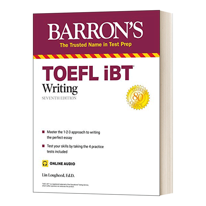英文原版 Barron's TOEFL iBT Writing 巴朗托福写作 含在线音频 英文版 进口英语原版书籍 - 图0