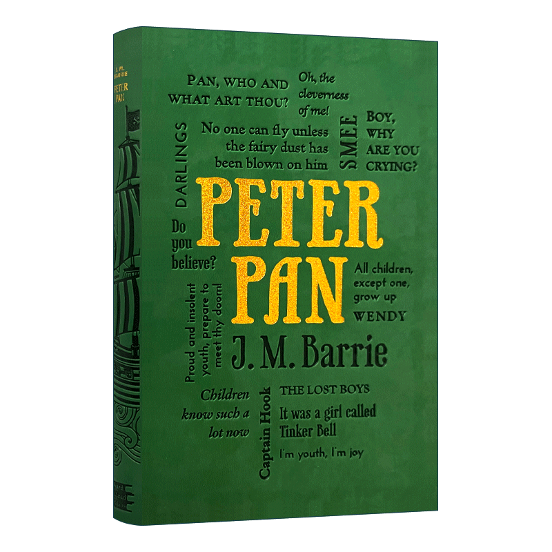 英文原版 Peter Pan 小飞侠彼得潘 软精装皮质封面词云经典 Word Cloud Classics 英文版 进口英语原版书籍