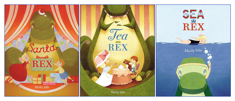 英文原版 A Rex Book 雷克斯系列3册 儿童恐龙主题精装绘本 凯迪克奖得主Molly Idle 英文版 进口英语原版书籍