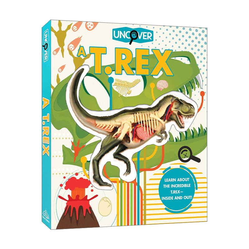 英文原版 Uncover a T.Rex 揭秘霸王龙 洞洞书 精装 英文版 进口英语原版书籍