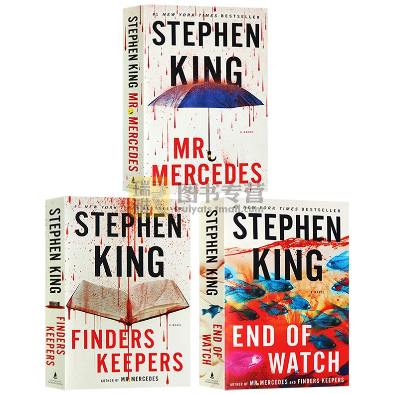 斯蒂芬金三部曲1-3 The Bill Hodges Trilogy 英文原版 悬疑推理小说 Mr Mercedes Finders Keepers End of Watch 英文版英语书籍 - 图0