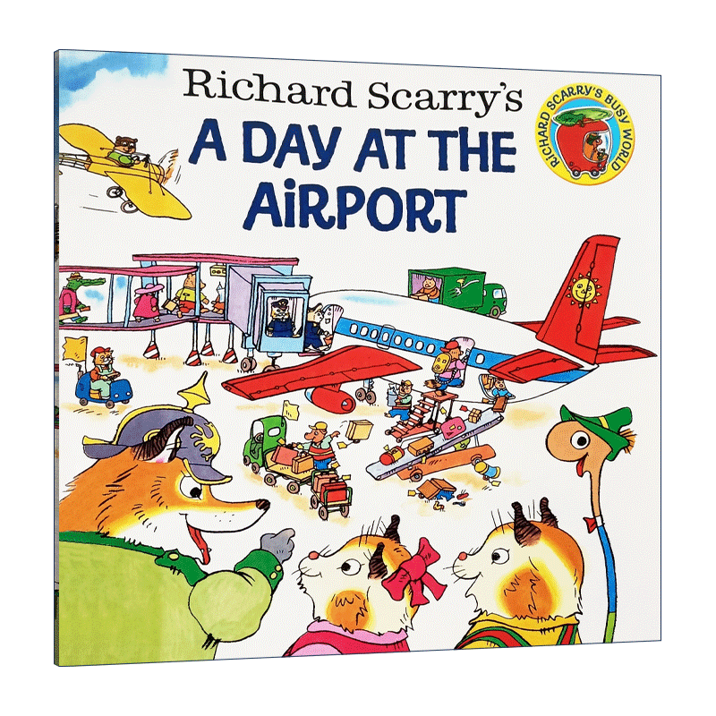 Richard Scarry’s A Day at the Airport 英文原版儿童绘本 飞机场的一天  斯凯瑞金色童书 进口绘本图画故事书英文版书 - 图2