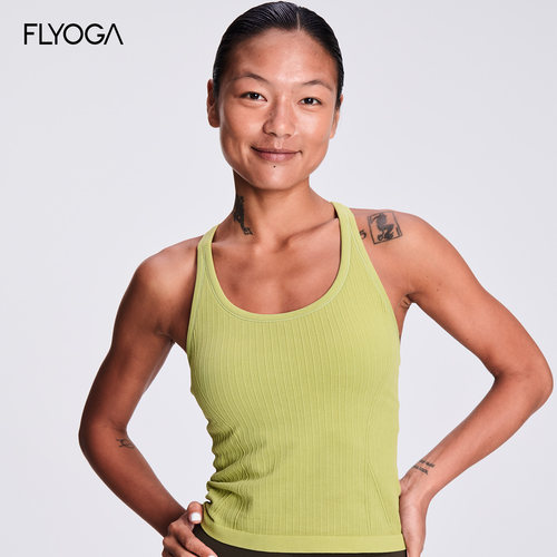 FLYOGA飞蓝瑜伽健身服背心带胸垫美背工字运动上衣尺码偏大33201 - 图3