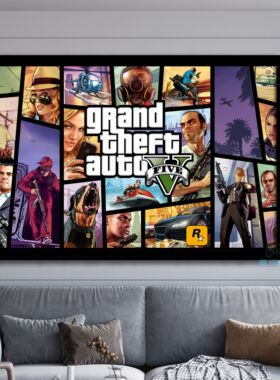 GTA主机游戏挂画客厅卧室书房