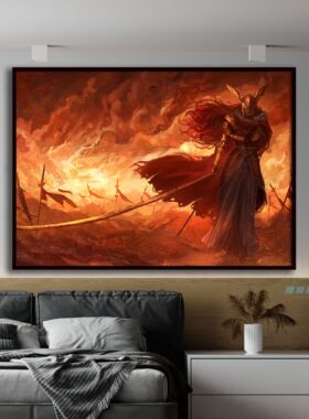 艾尔登法环女武神游戏挂画卧室