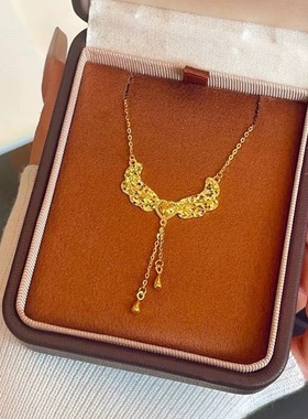 金包银爱神之翼碎碎冰爱心项链女2025新款精致轻奢锁骨链