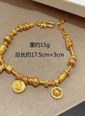 金包银点钻葫芦手链女款轻奢手链感高级气质百搭手饰