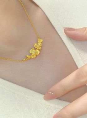 金包银新中式国潮风个性潮流气质设计感指环女金丝羽蝶五金三金