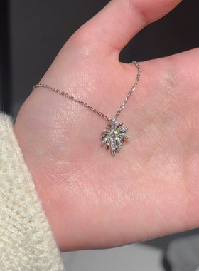 满天星烟花项链女轻奢小众2026新款设计花朵锁骨吊坠精致项链礼物