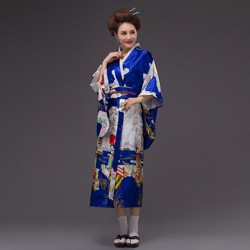 古装日本和服女正装传统改良名族男士和服舞台cos动漫花魁演出服 - 图0