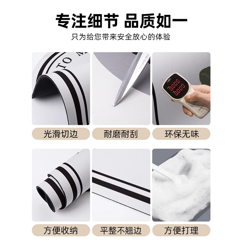 Imitation wood grain kitchen floor mats, carpet mats, special floor mats, wipeable, washable, water-absorbent kitchen non-slip and anti-oil floor mats for home use