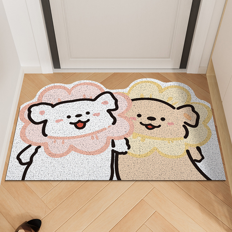 入户门地垫丝圈门垫进门脚垫玄关家用垫子门内门外防滑垫卡通简约 - 图1