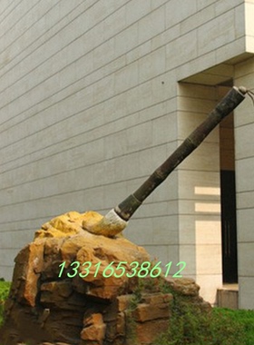 玻璃钢砚台书本雕塑大型仿真钢笔模型树脂纤维铅笔毛笔学校大摆件